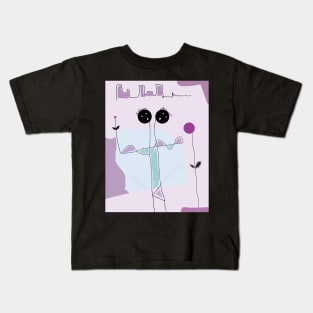 Kids Sharing Wings Stick Figure Kids T-Shirt